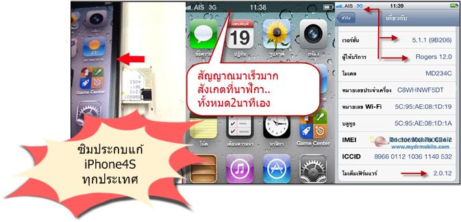 GEVEY iphone 4S ปลดล็อคไอโฟน4 
